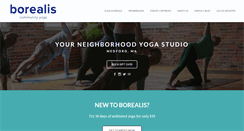 Desktop Screenshot of borealisyoga.com