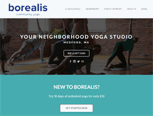 Tablet Screenshot of borealisyoga.com